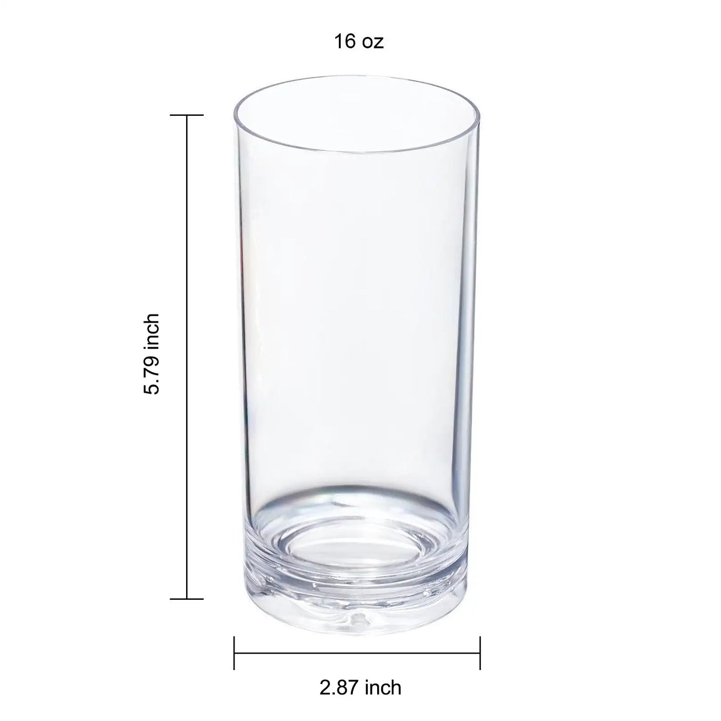 Barcelona Acrylic Highball Glassware, Set of 8
