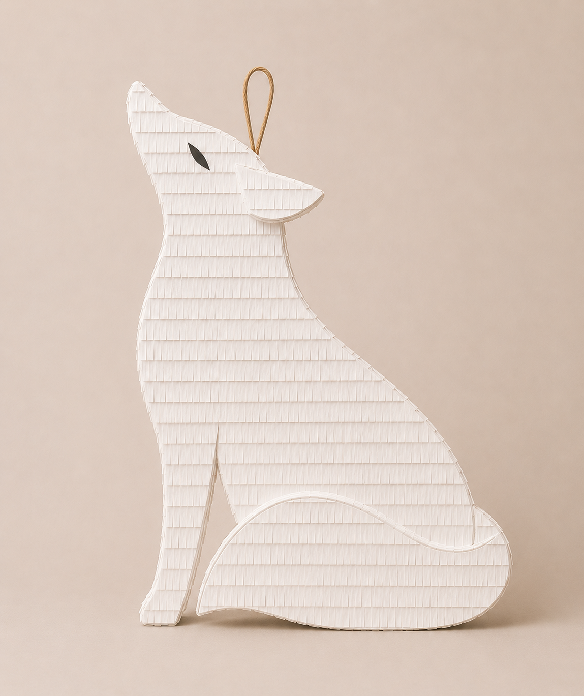 🐺 Arctic Wolf Piñata – Handmade White Wolf Party Decoration for Woodland Birthdays, Winter Celebrations & Nature-Themed Parties