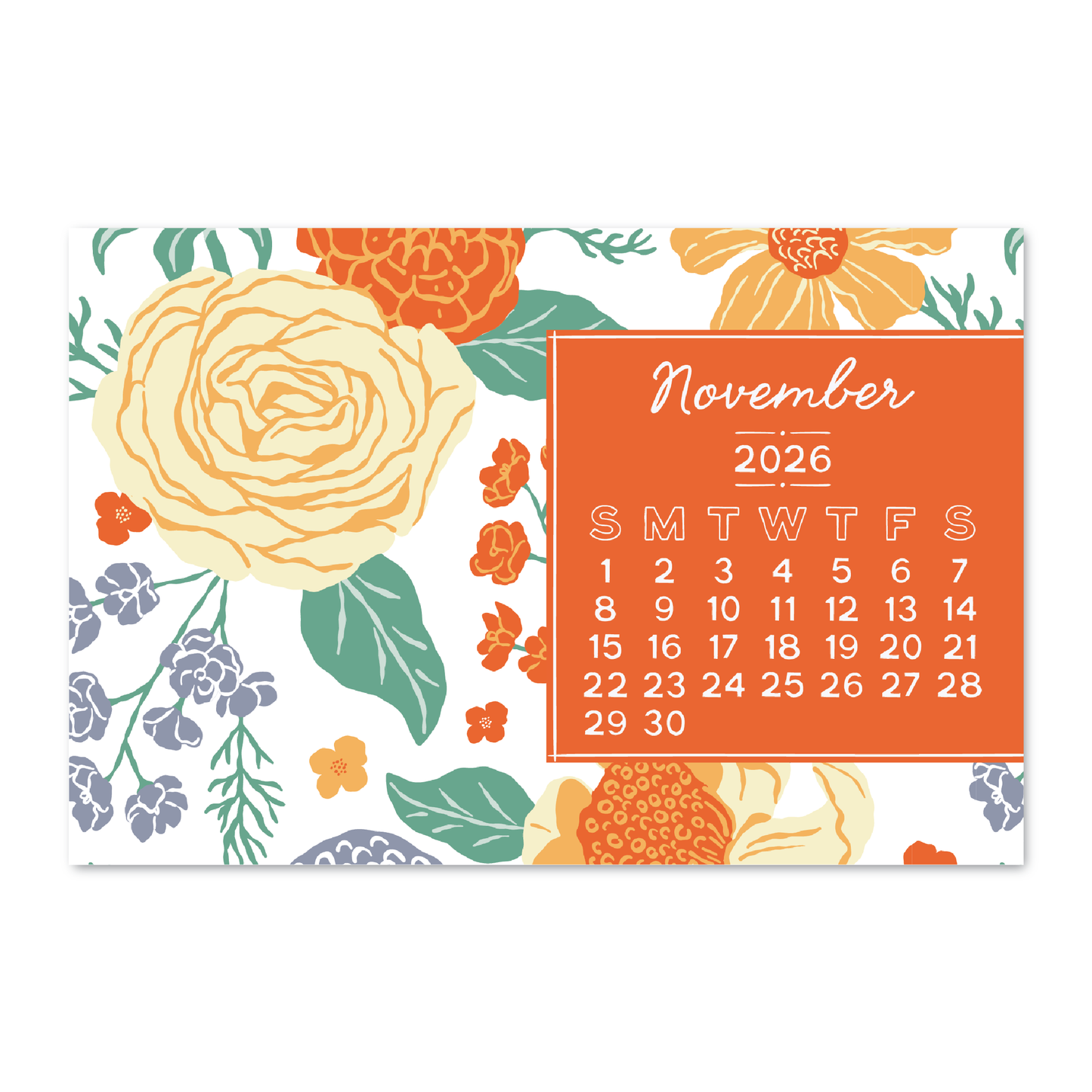 Blooms 2026 Calendar - 4x6
