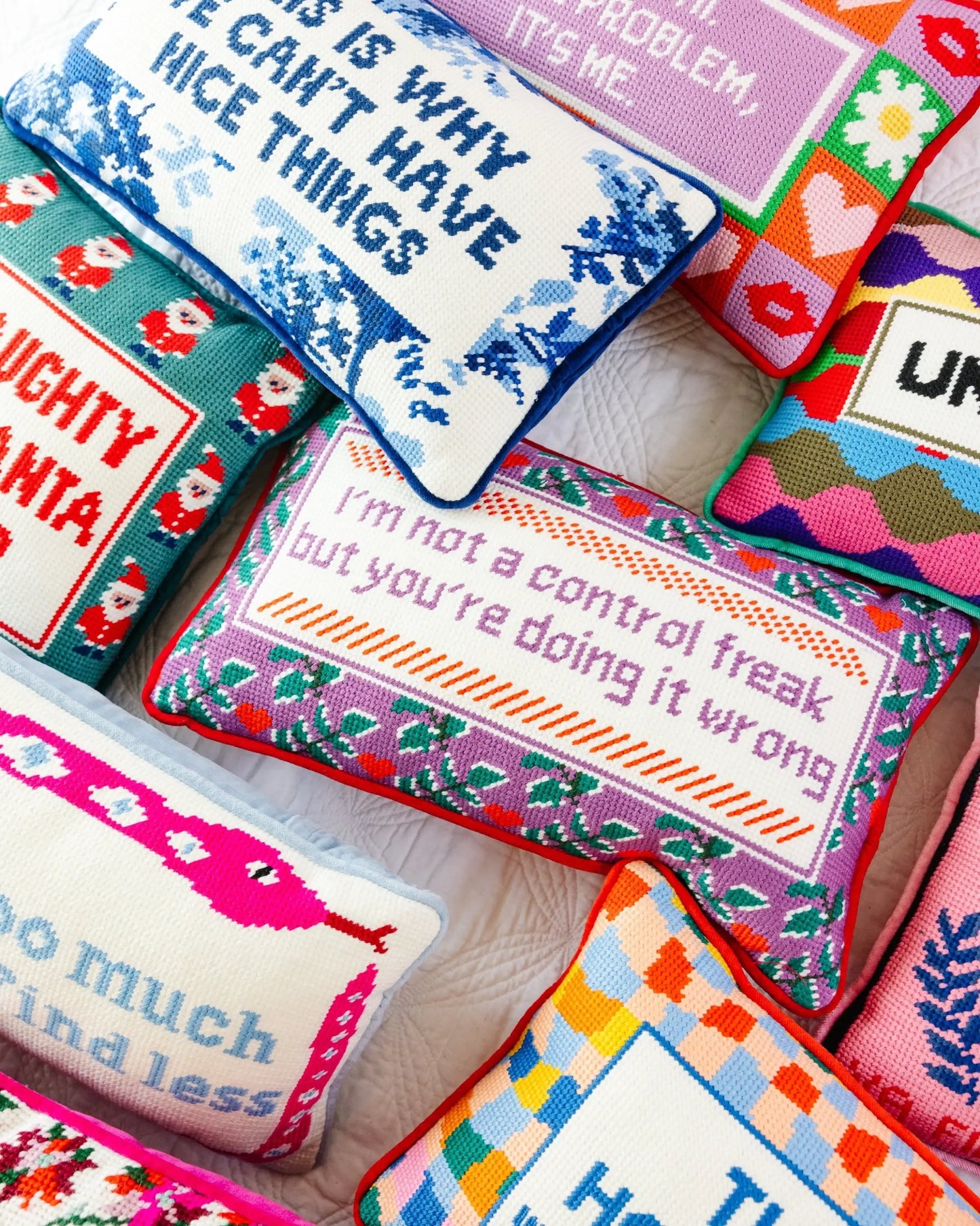 Control Freak Needlepoint Pillow