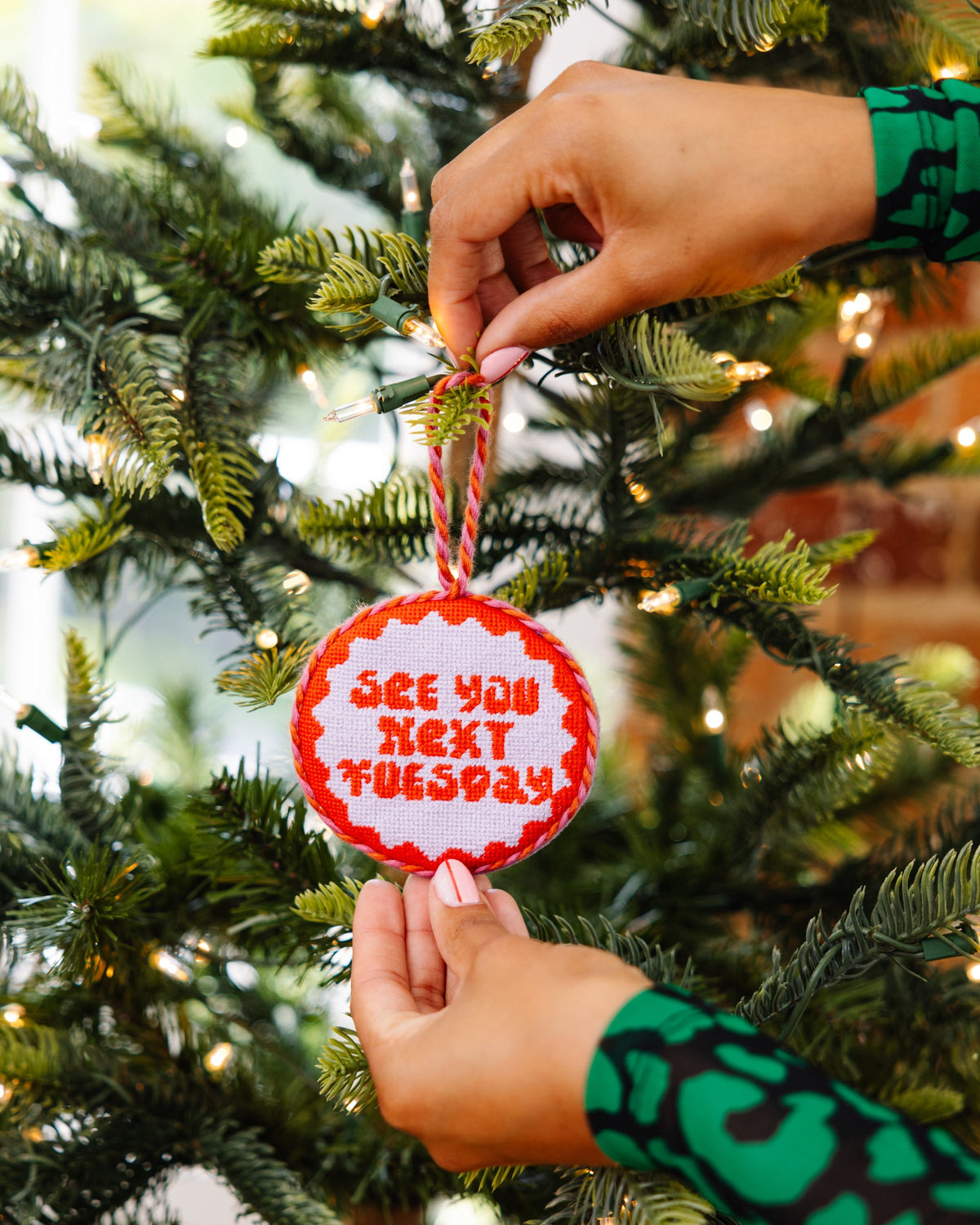 Needlepoint Ornament - Next Tuesday