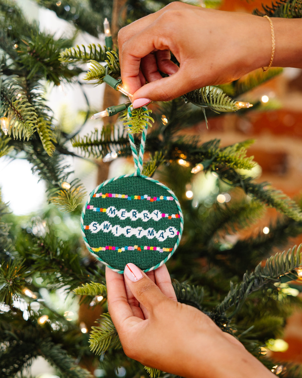 Needlepoint Ornament - Friendship Bracelet