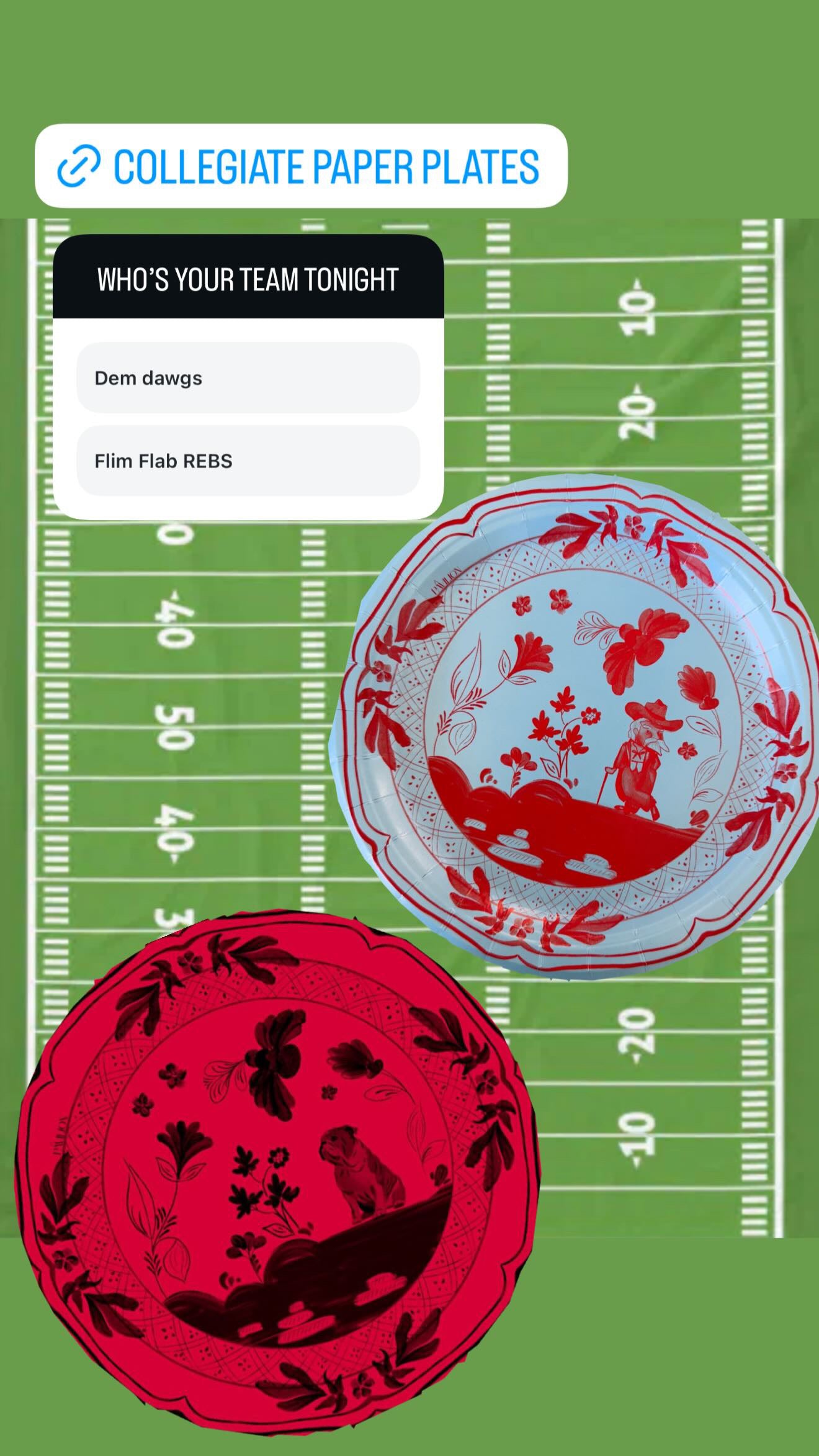 Annie's Athens Bulldog Red and Black Dessert Collegiate Paper Plates - 8 Pack