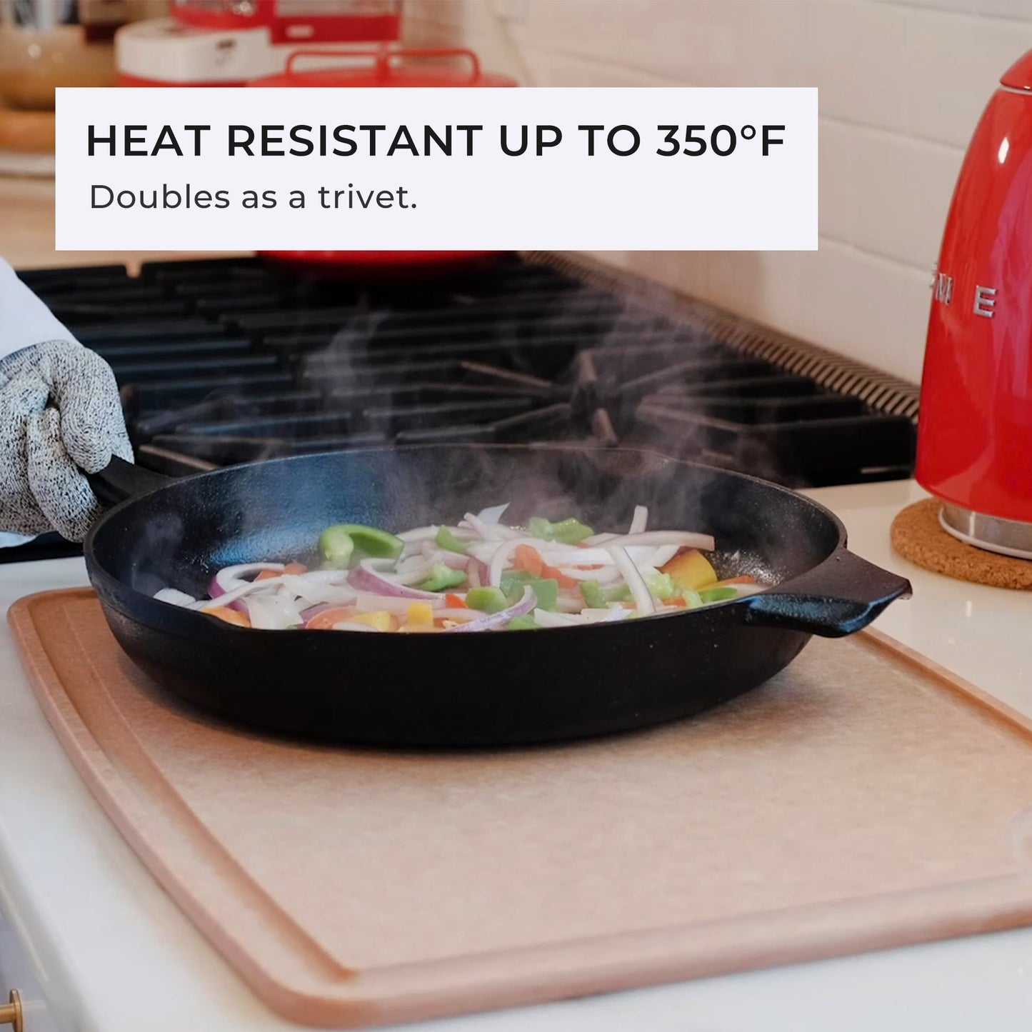 Classic Series 2-In-1 Set Cutting Board- 10 x 13 x 1/4 - Medium- (Black + Natural)