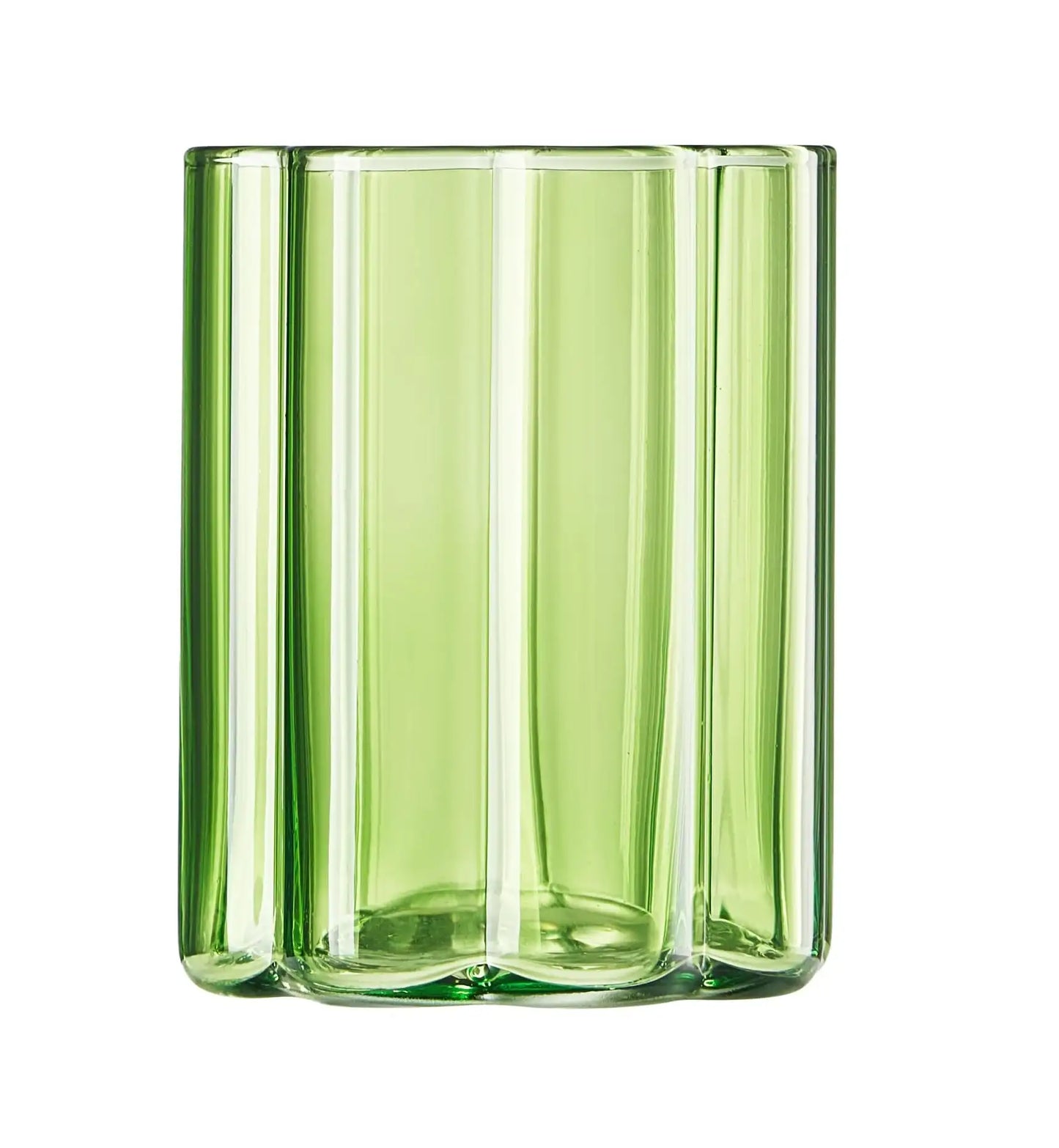Colorful Carafe & Ribbed Flower Cup Set | 44oz Glasses