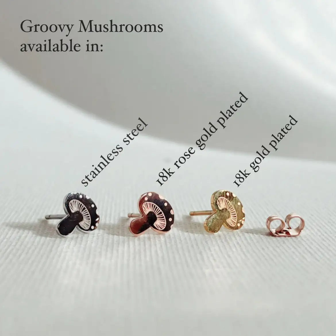 Groovy, funky & fun set- 3 pairs of earring studs