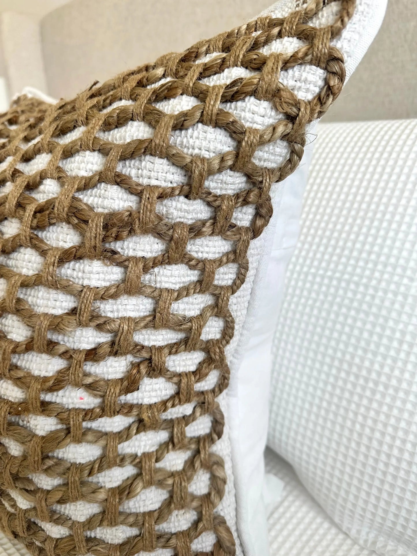 Tuban Pillow Cover – Neutral Textured Boho Accent Pillow
