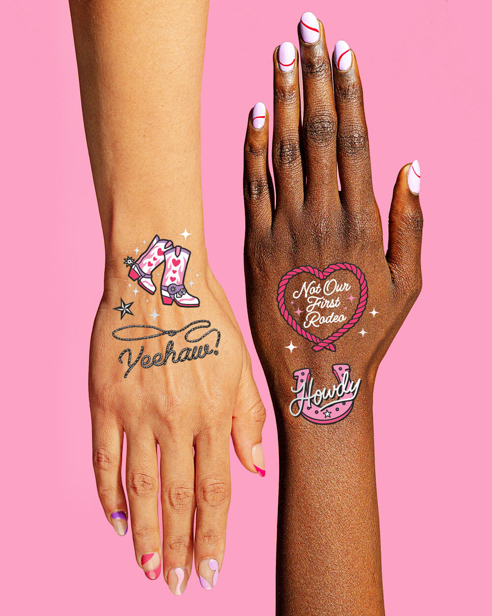 Hoedown Tats - 46 foil temporary tattoos