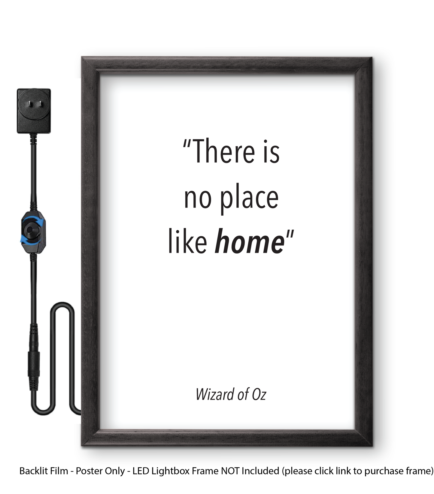 "Home" Backlit Poster for LED Lightbox Frame