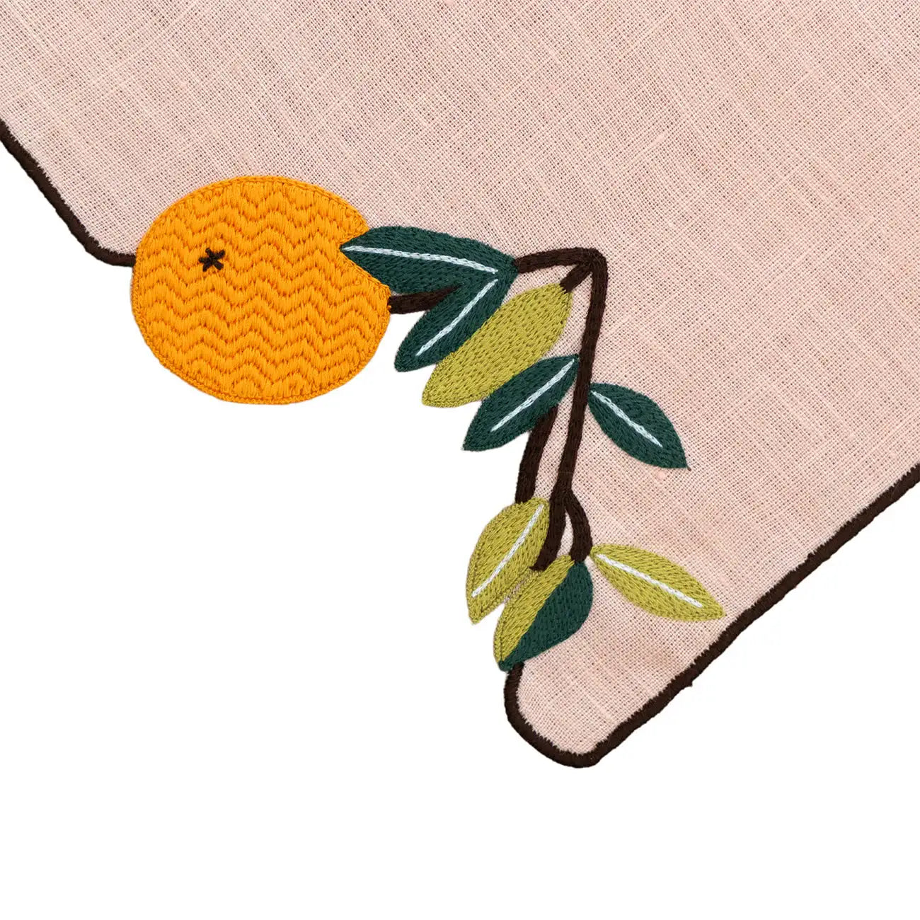 Hand Embroidered Farm To Table Napkins 18" x 18" (Set of 4)