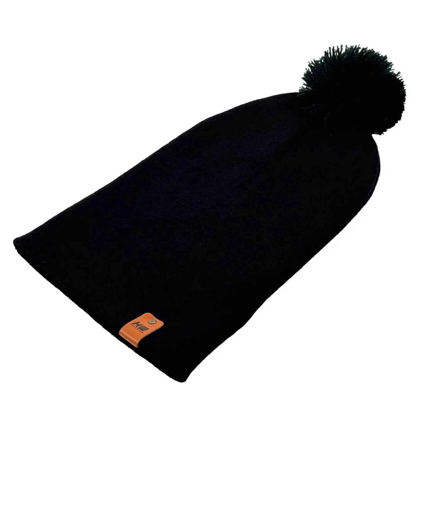 HAAKWEAR PomPom Beanie - Made in USA - Midnight Black