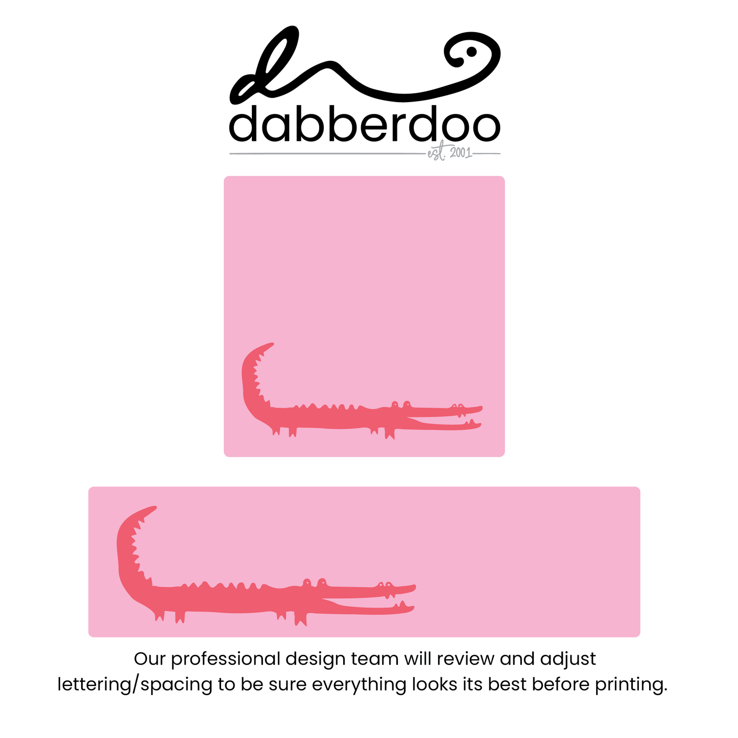 Pink Gator ID Labels
