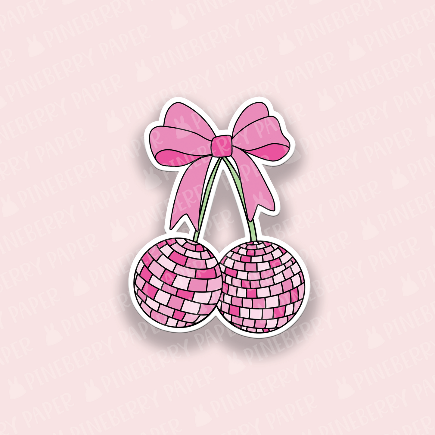 Disco Cherry Vinyl Sticker