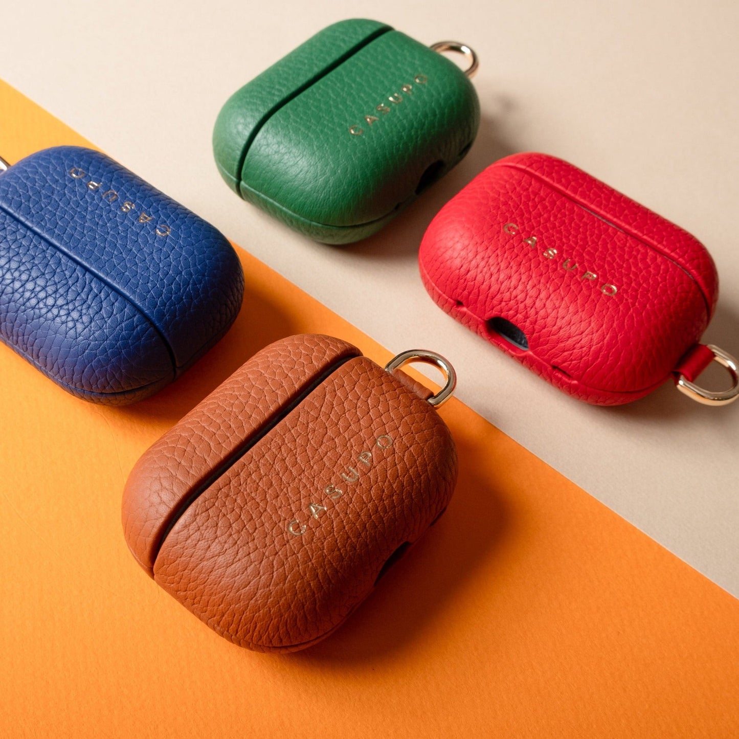 Leather Airpod Case - Tan