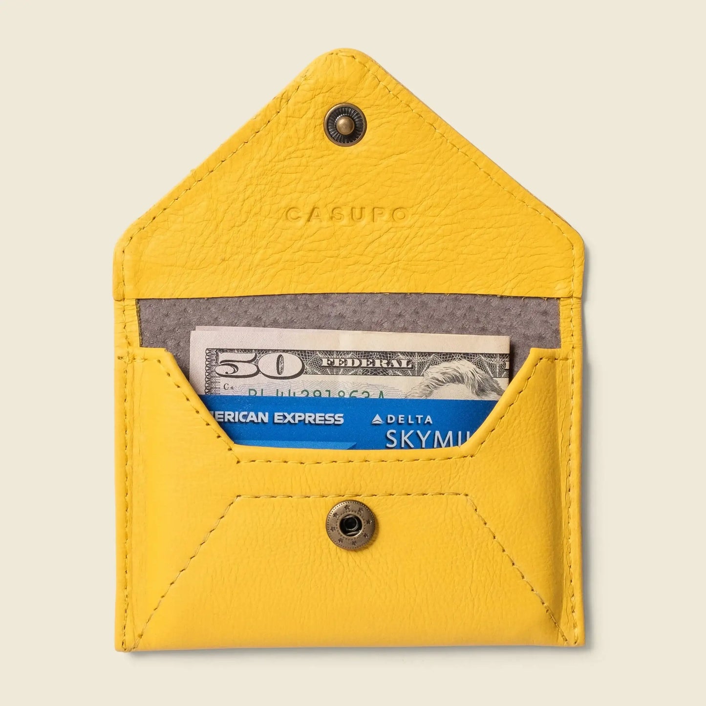 Mini Envelope Wallet With RFID protection - Sunny Yellow