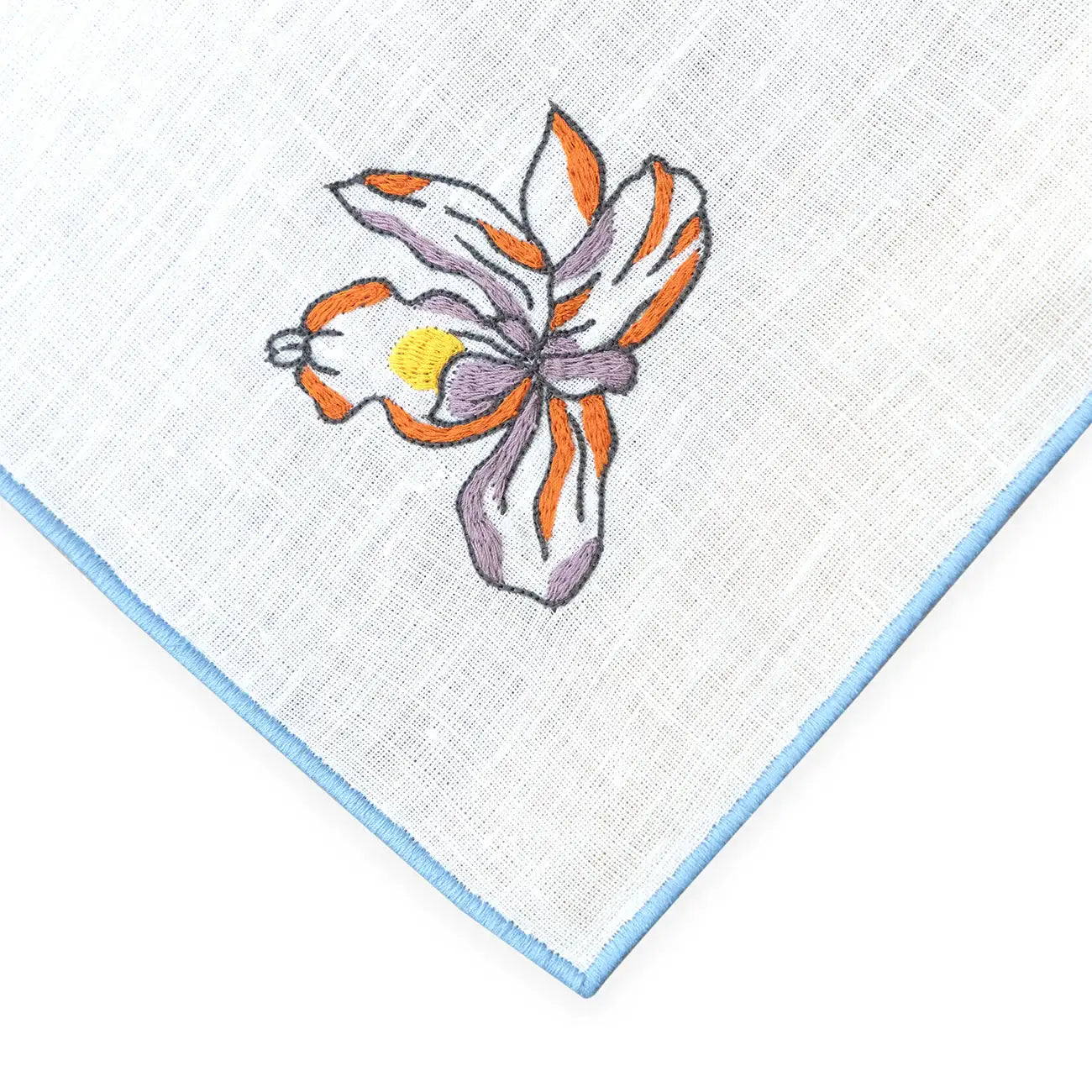 Hand Embroidered Floral Fresco Napkins 18" x 18" (Set of 4)