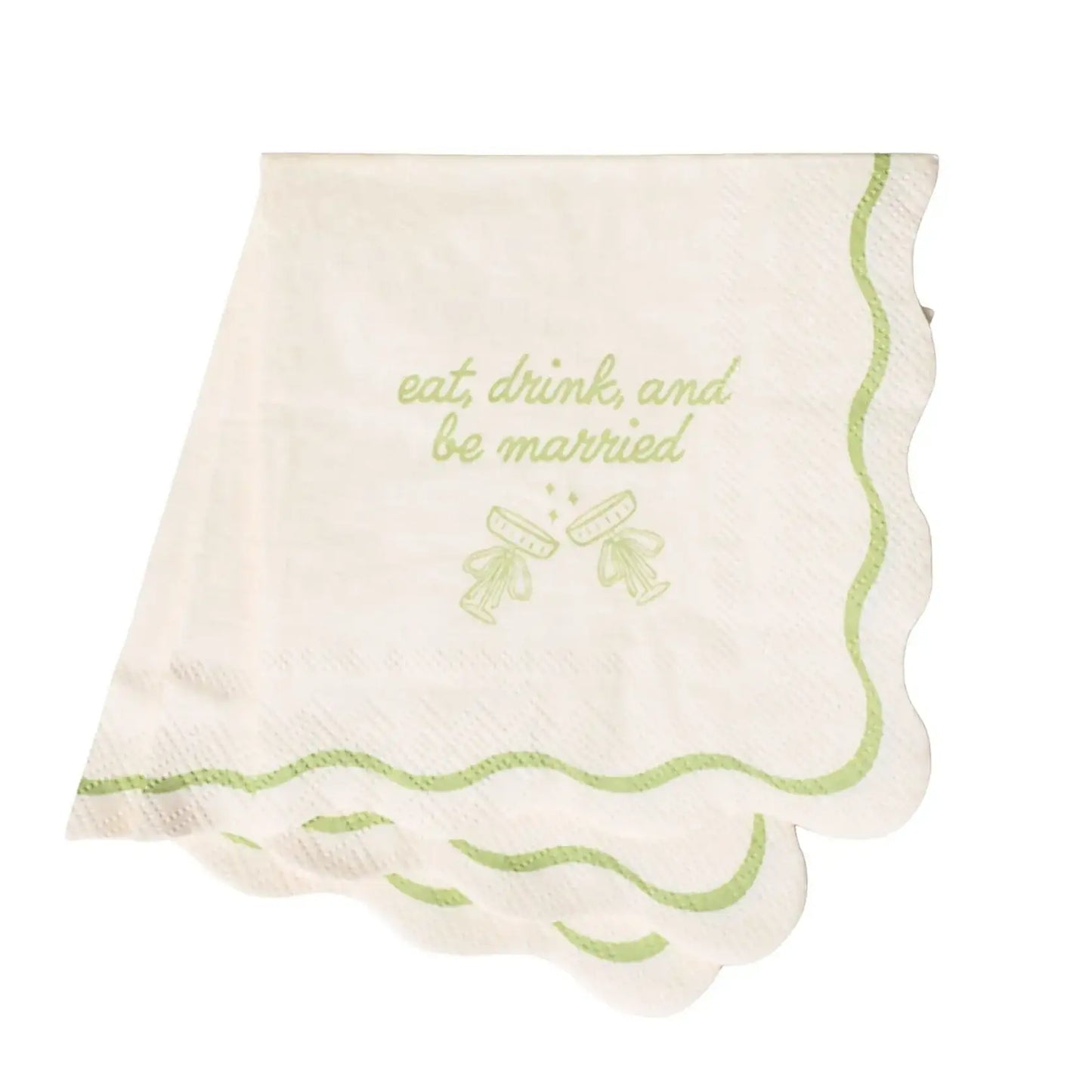 Eat, Drink, & Be Married - Wedding Cocktail Napkins
