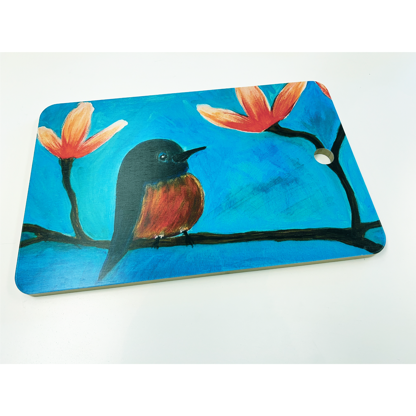 Early Bird Bamboo Cutting Board - Artist Christine Marecki