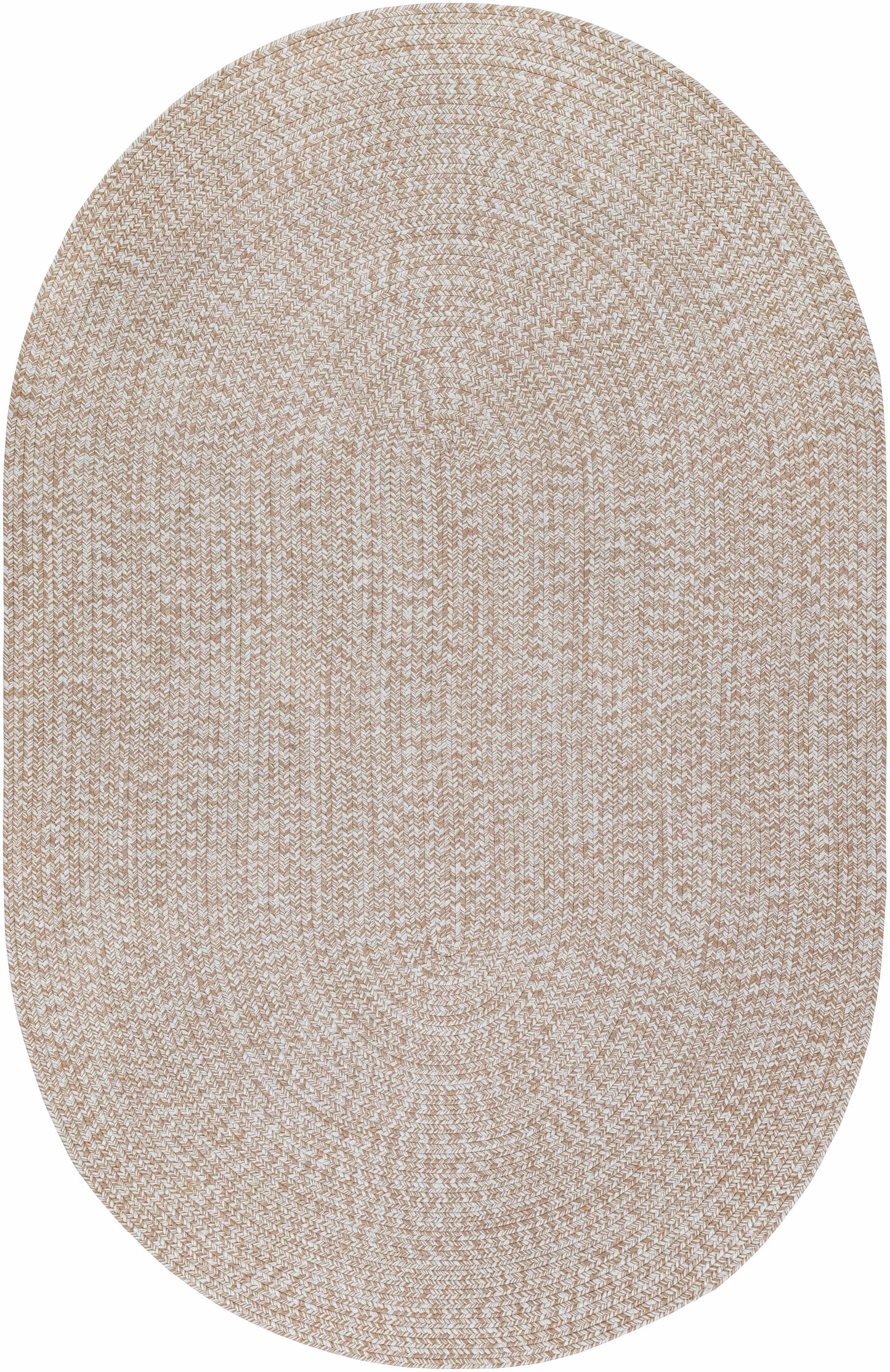 Cream Braided Faux Jute Outdoor Rug