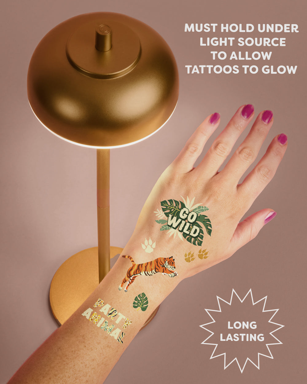 Go Wild Glo Tats - 52 temporary tattoos