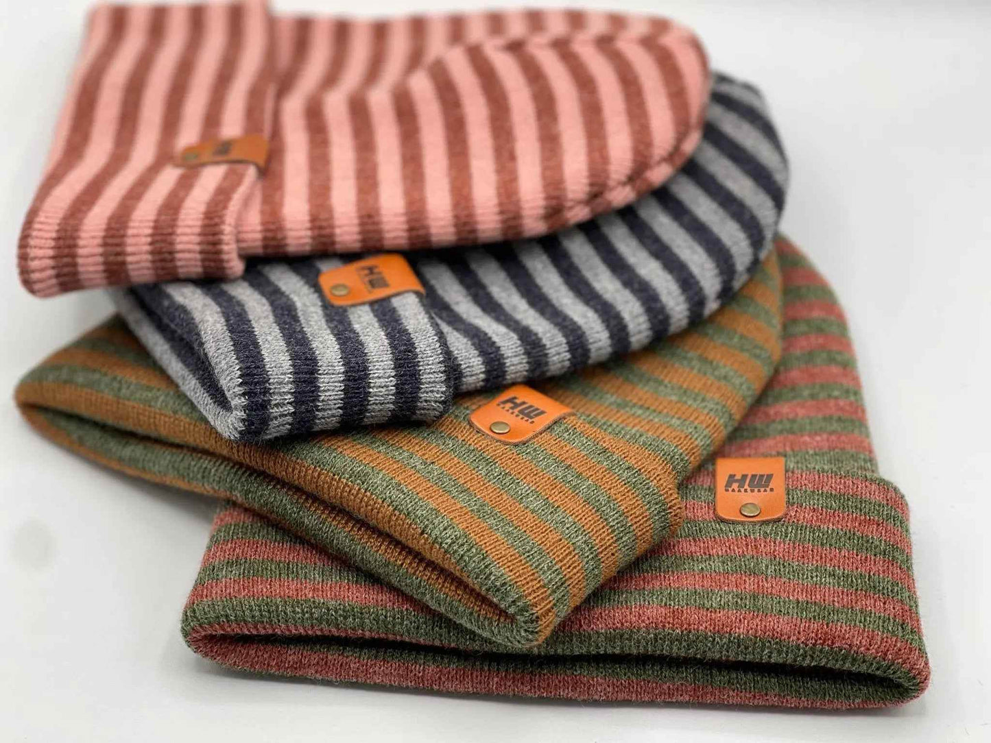 HAAKWEAR Traditional Classic RORO Cuffed Beanie / Hat - Burgundy / Pink, Made in USA