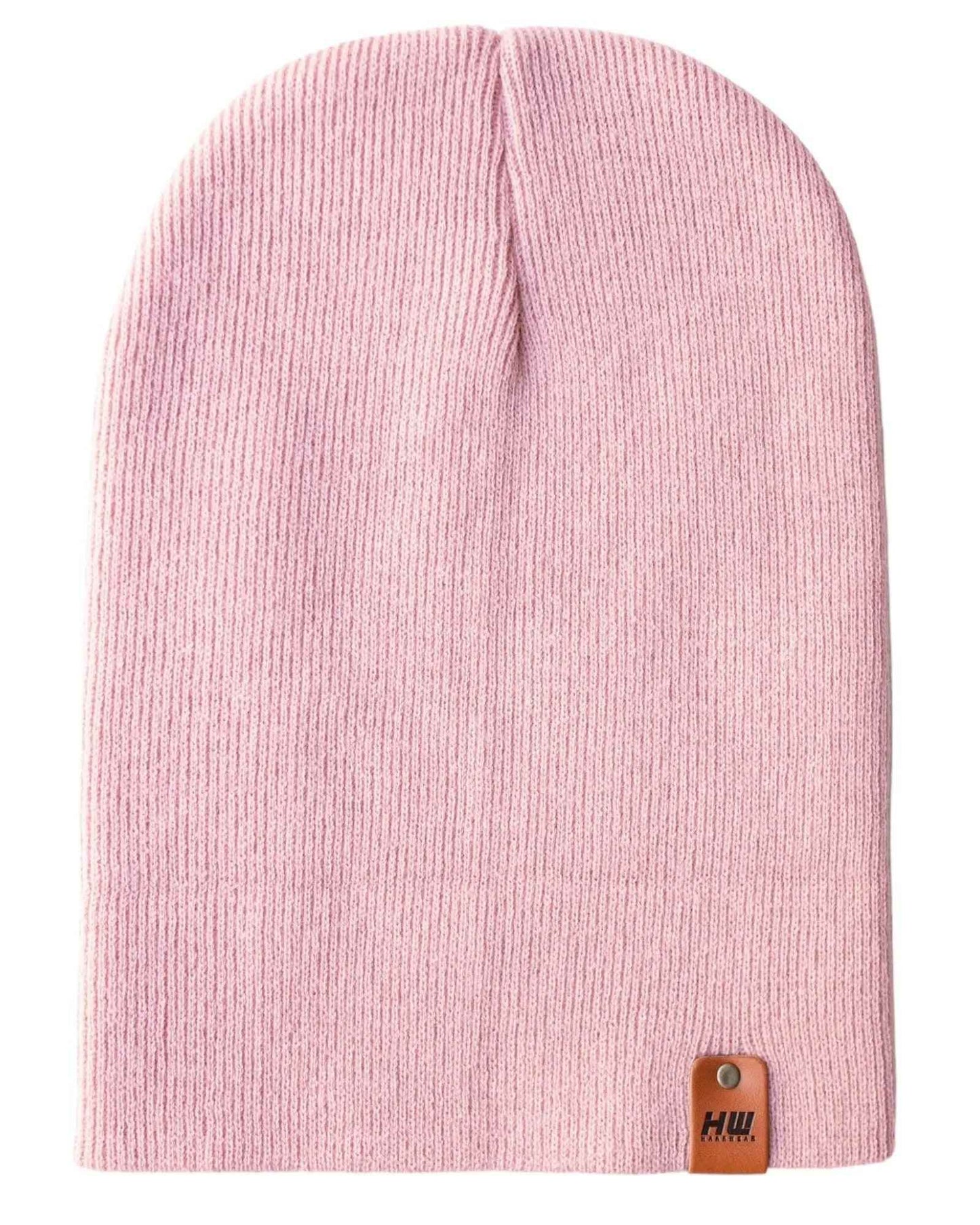 HAAKWEAR Traditional Pearl Pink Beanie | Classic Cuffed Knit Hat | Made in USA