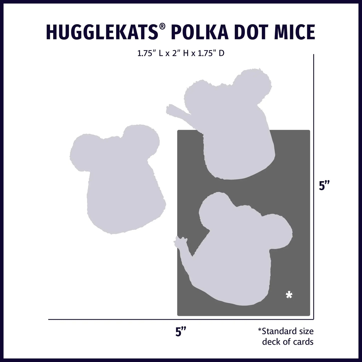 HuggleKats® Polka Dot Mice Bucket of Cat Toys, 16 Pack
