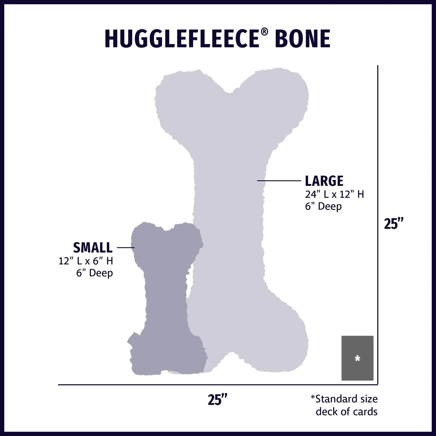 HuggleFleece® 2' Plush Bone Dog Toy