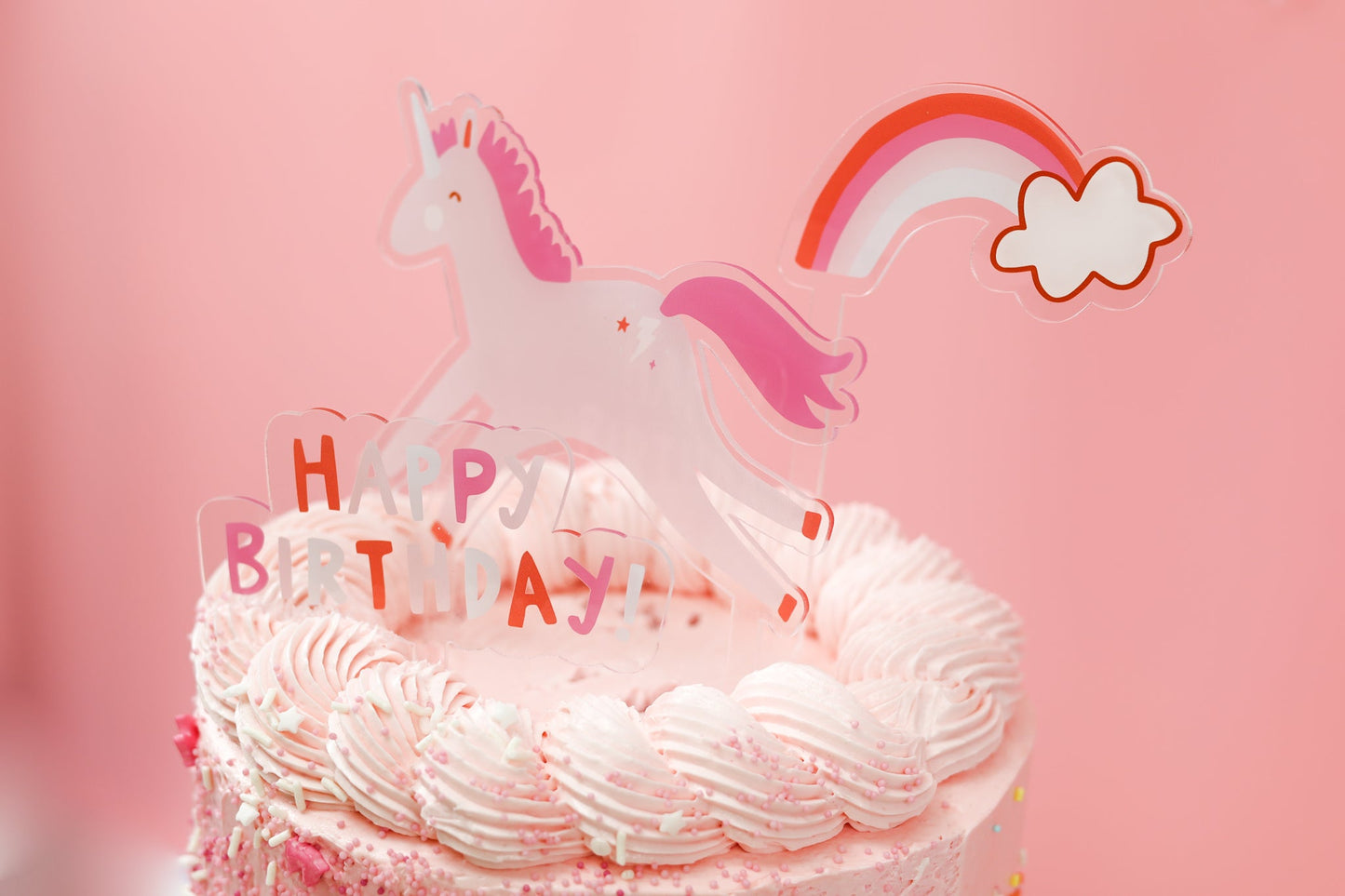 I Believe in Unicorns Acrylic Cake Topper Set