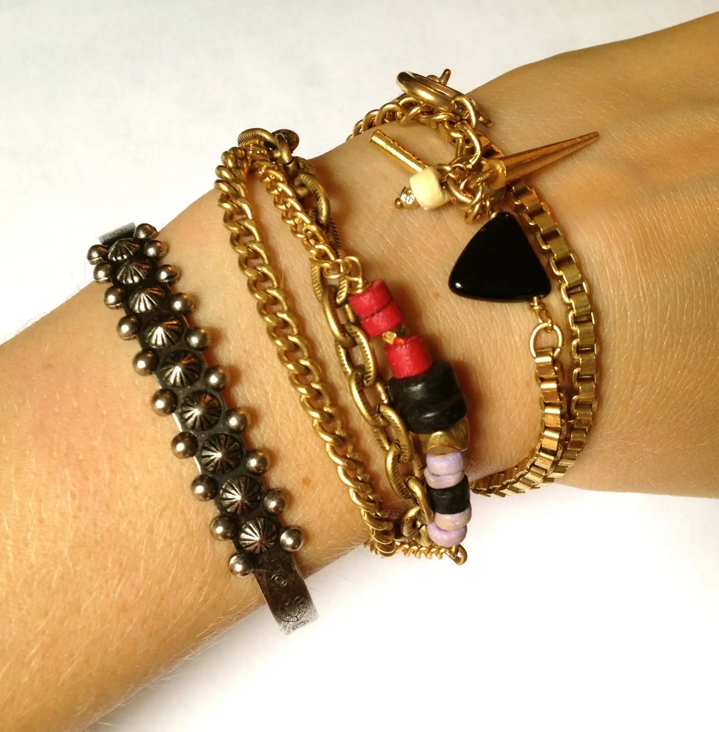 Geo Wrap Bracelet- Black