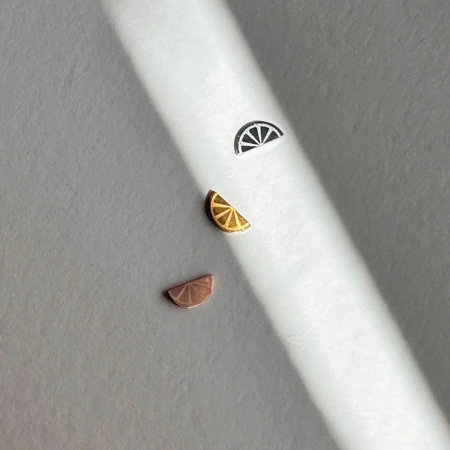 Lemonade & Pink Lemonade Metal Stud Earrings
