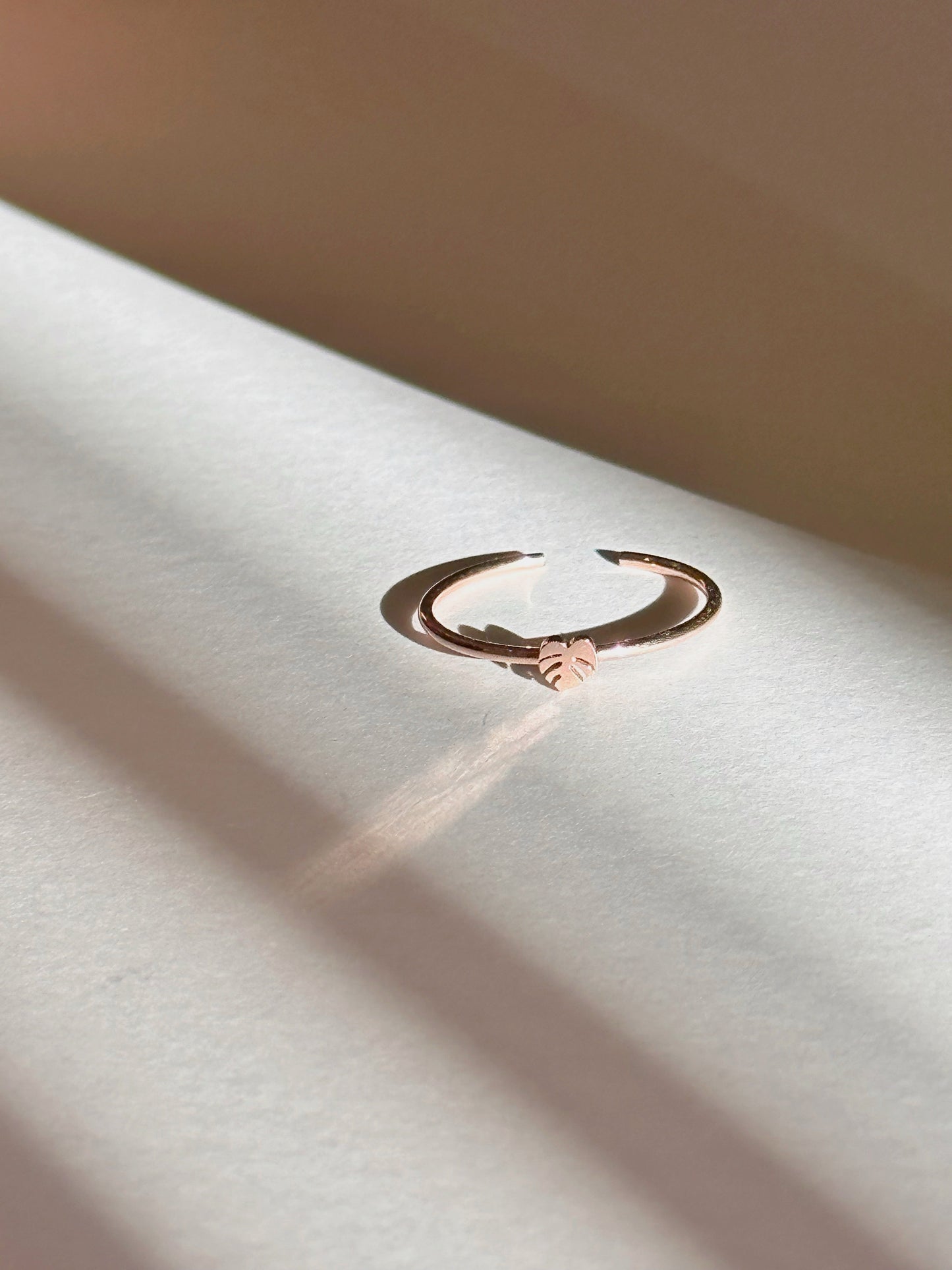 Monstera Deliciosa Dainty Minimal Plant Ring