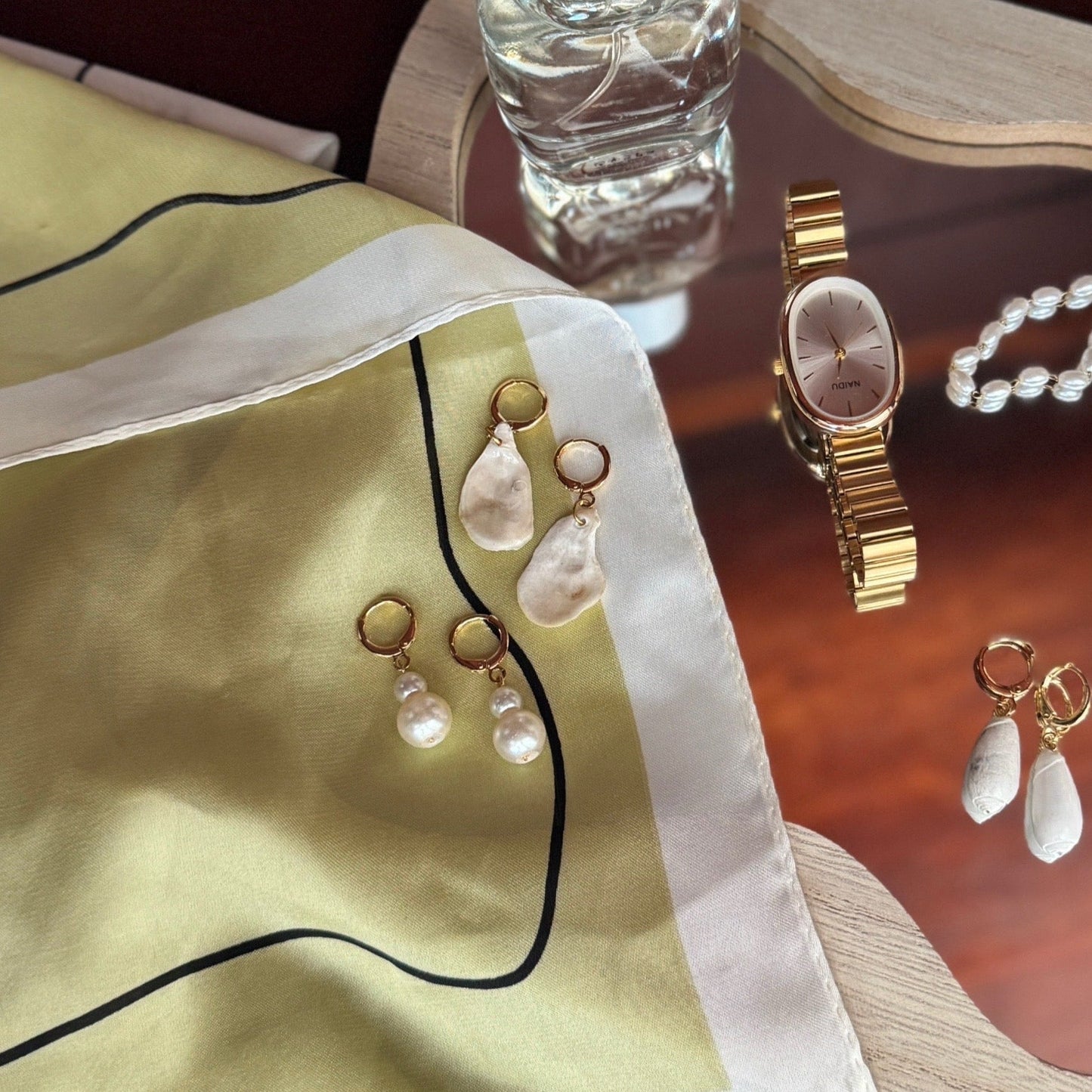 Bailey Shell Hoop Earrings