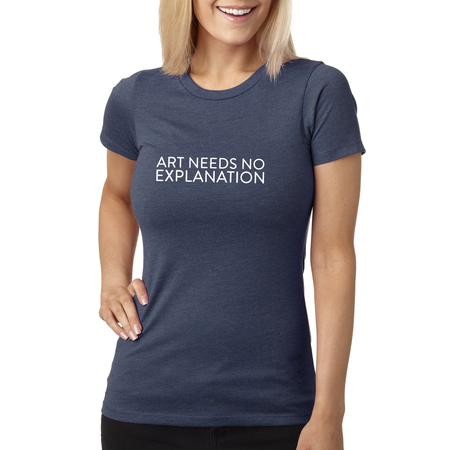 Art Needs No Explanation Indigo T-Shirt - 001