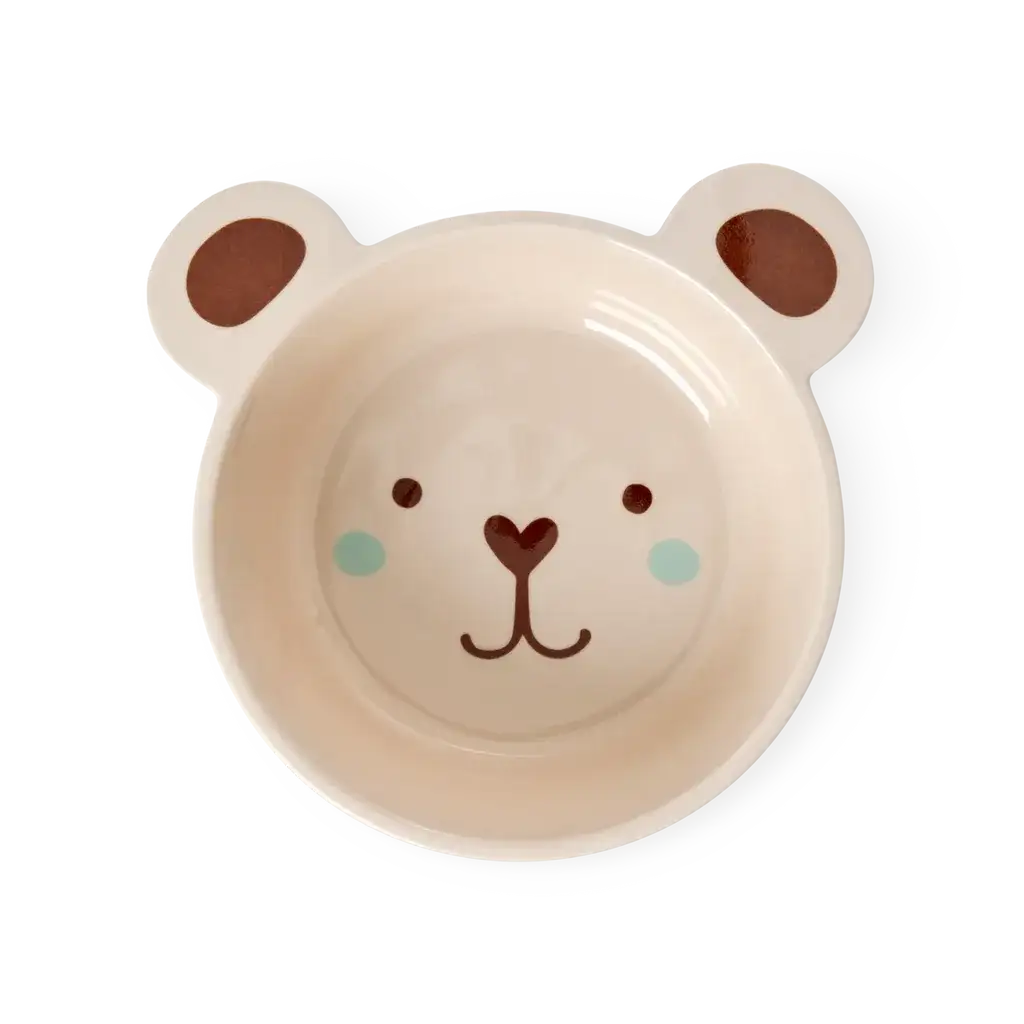 Melamine Kids Bowl | Brown Bear Print - 16.9oz