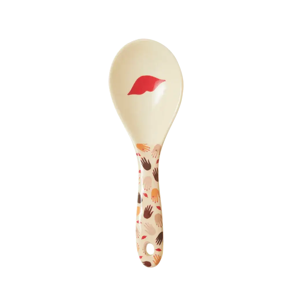 Melamine Salad Spoon - Cream | Kisses Print