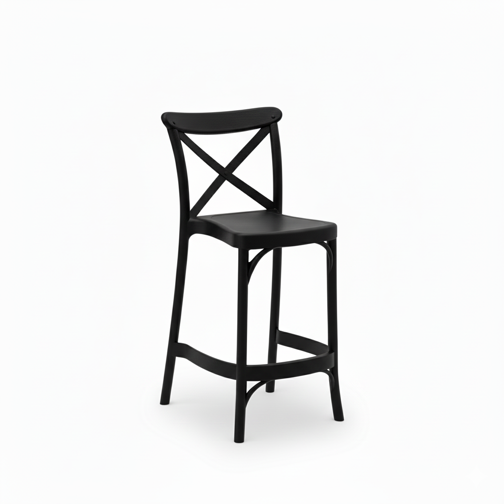 Outdoor Counter Stool Crossback 26" - Set of 4 - Milan
