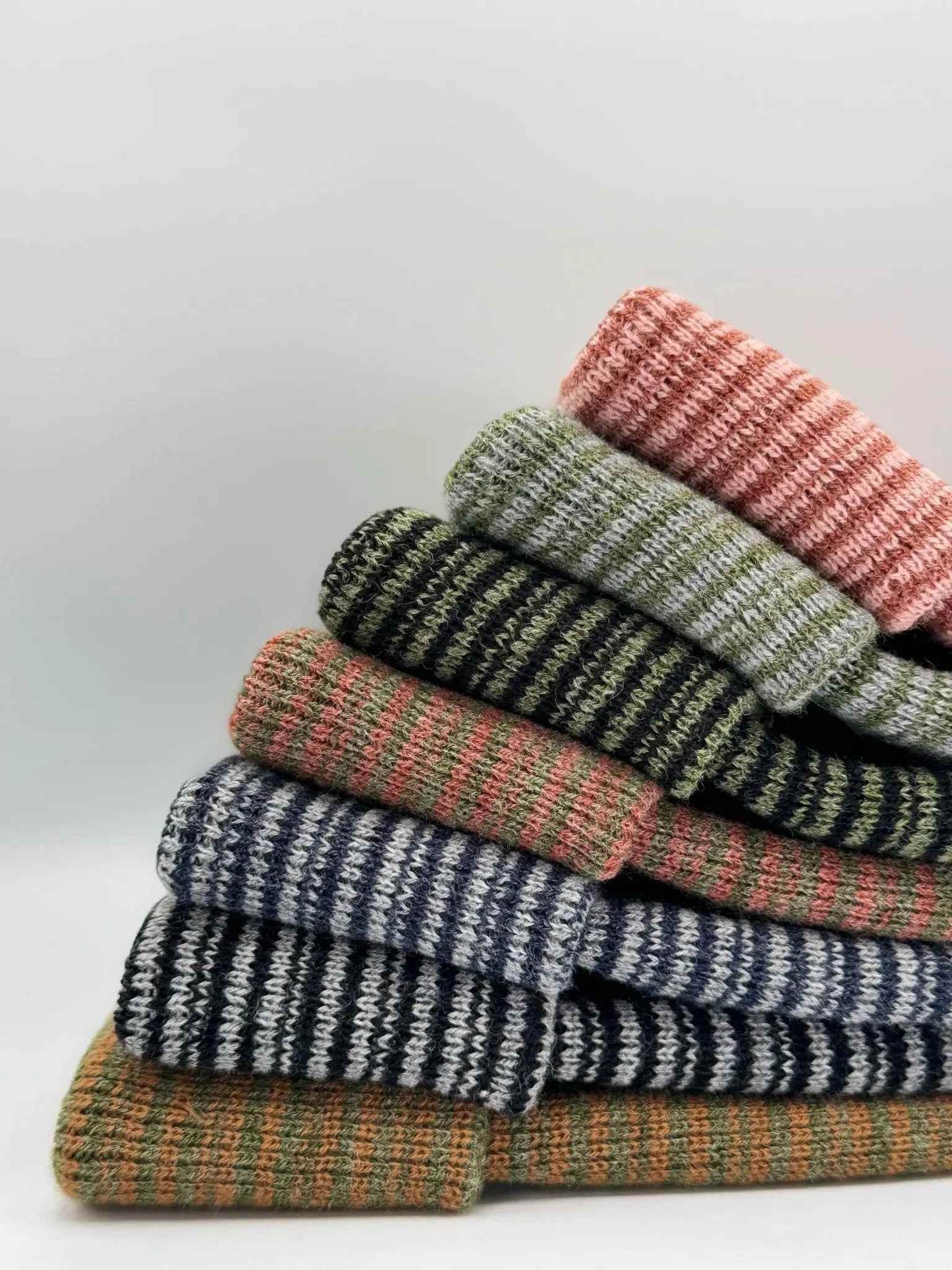 HAAKWEAR H-Stitch Contrast Cuffed Beanie – Gray/Denim | Made in USA | viral Ski & Snowboard Beanie