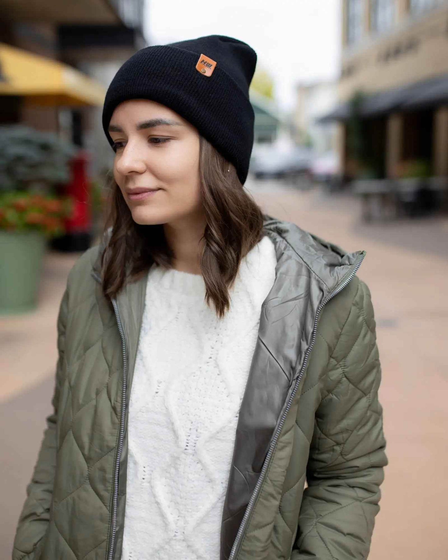 HAAKWEAR H-Stitch Cuffed Beanie - NEW Designed and Made in USA (Patented Design) - Midnight Black