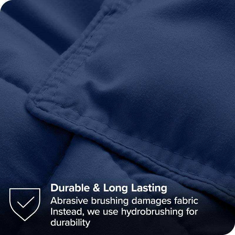 Twin/Twin XL size Super Soft Down Alternative Comforter Set in Navy Blue