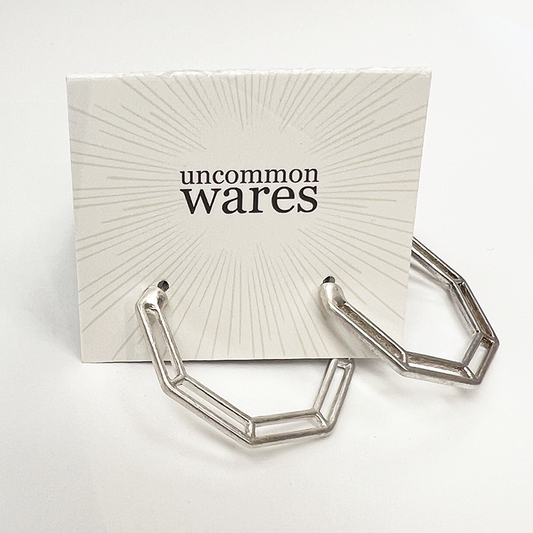 Open Octagon Hoop Earrings