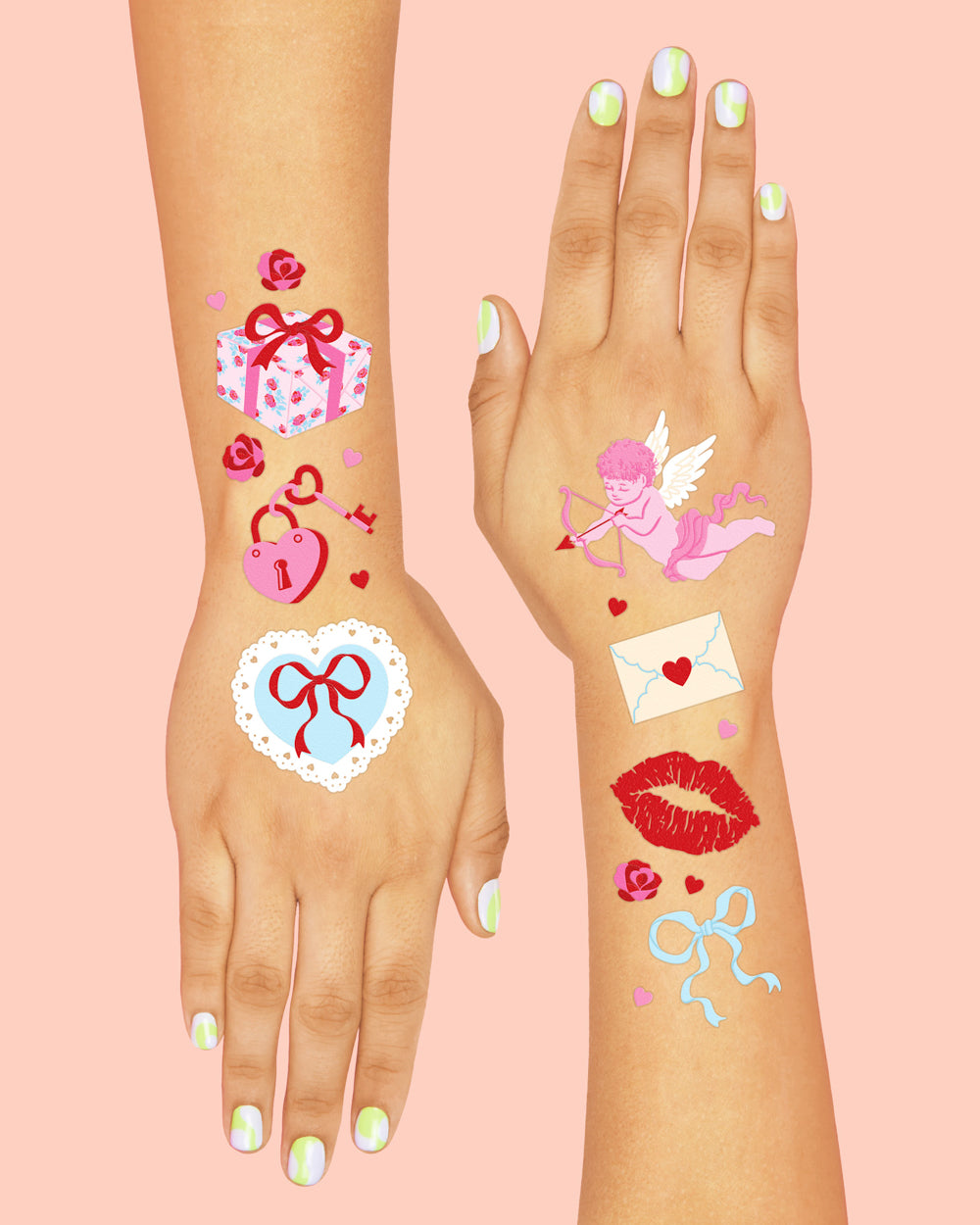 Valentine Tats - 48 temporary tattoos