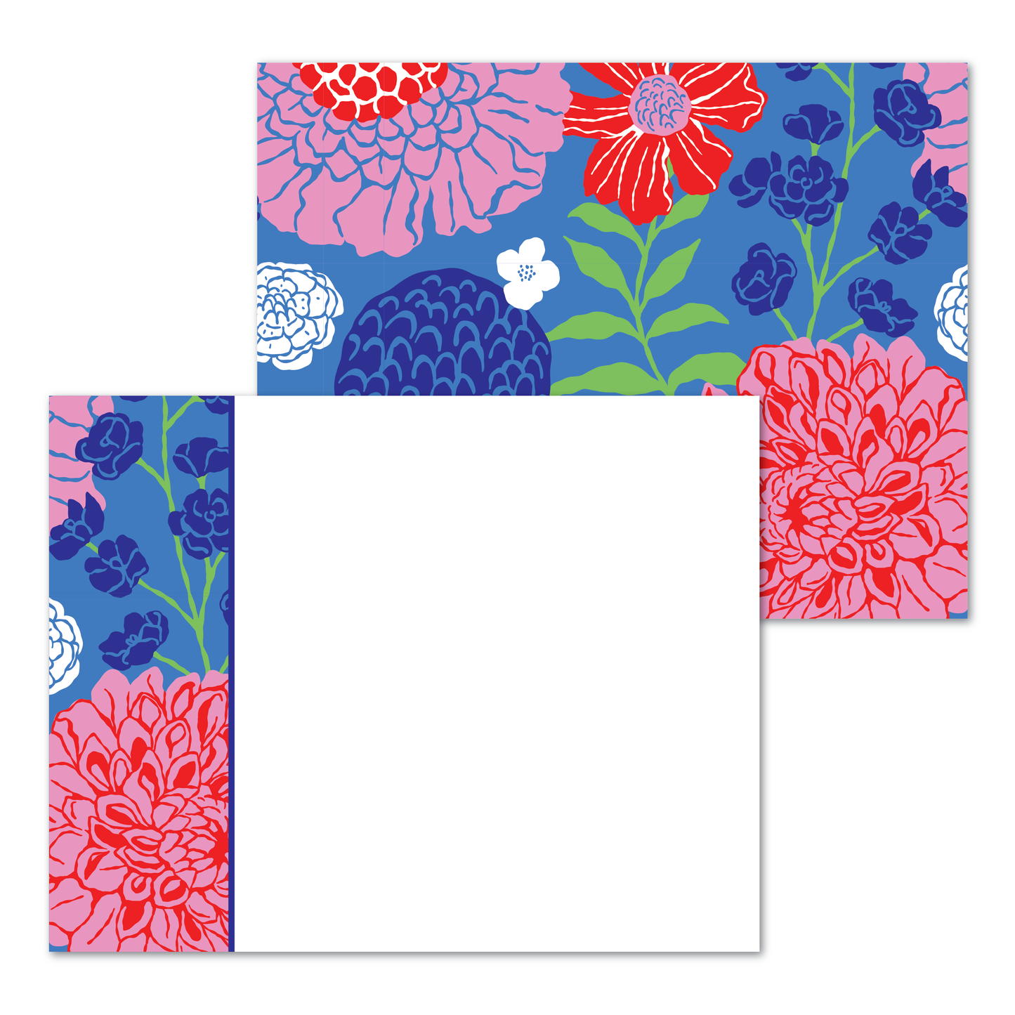 July Blooms Panel Note Cards A2