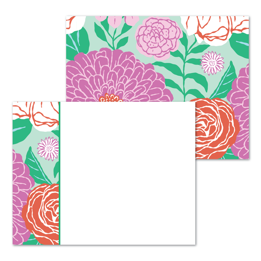 June Blooms Panel Note Cards A2