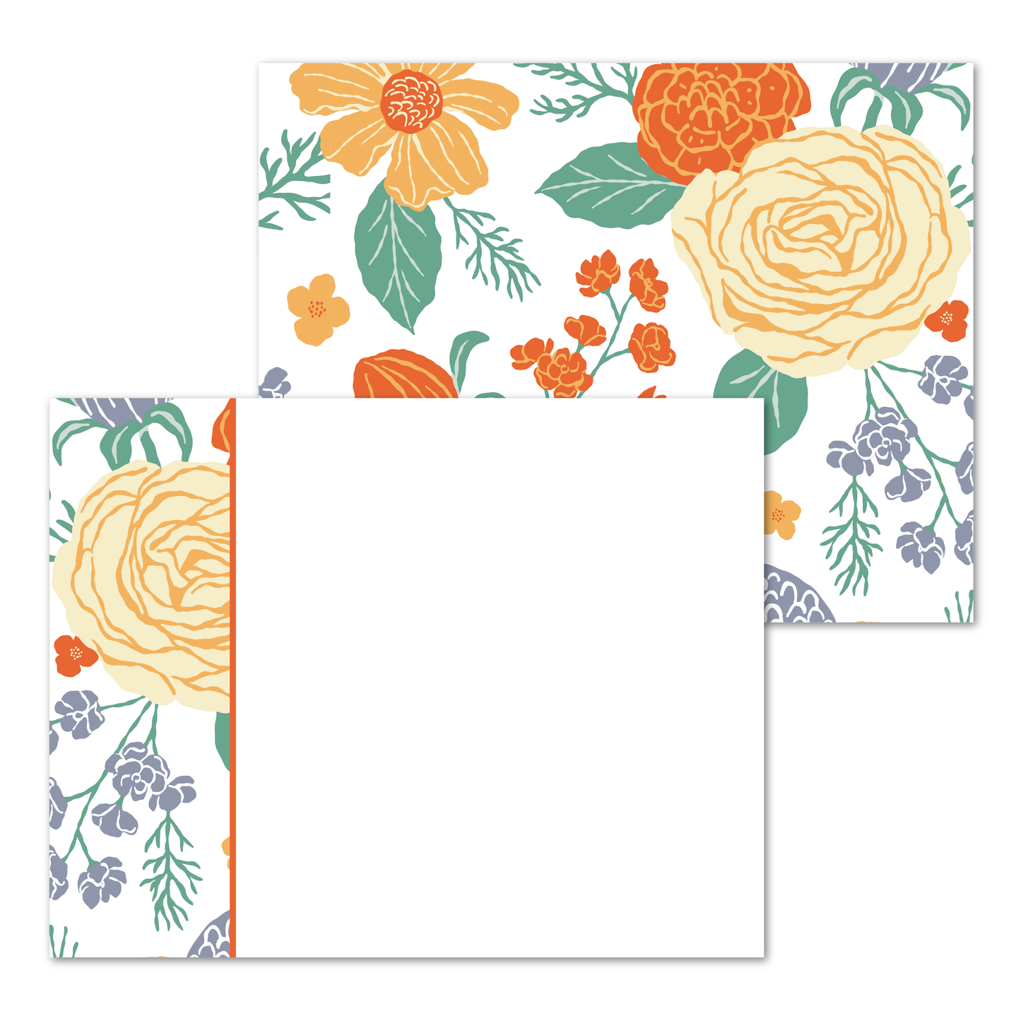 November Blooms Panel Note Cards A2