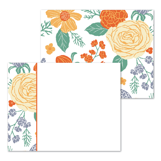 November Blooms Panel Note Cards A2