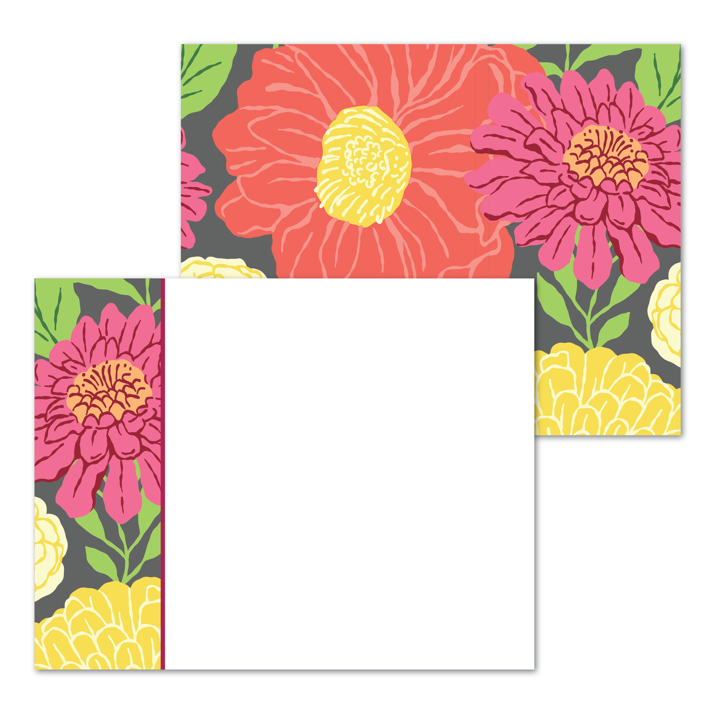 September Blooms Panel Note Cards A2