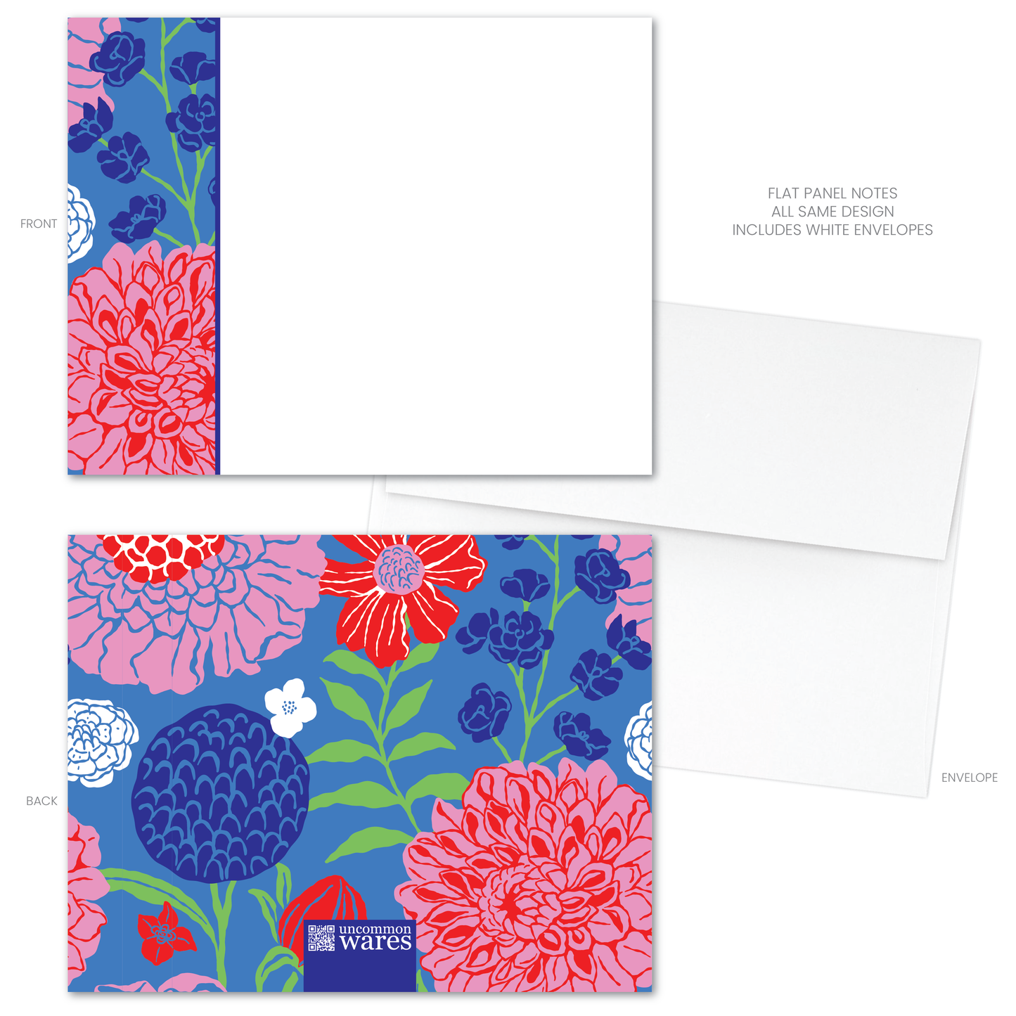 July Blooms Panel Note Cards A2
