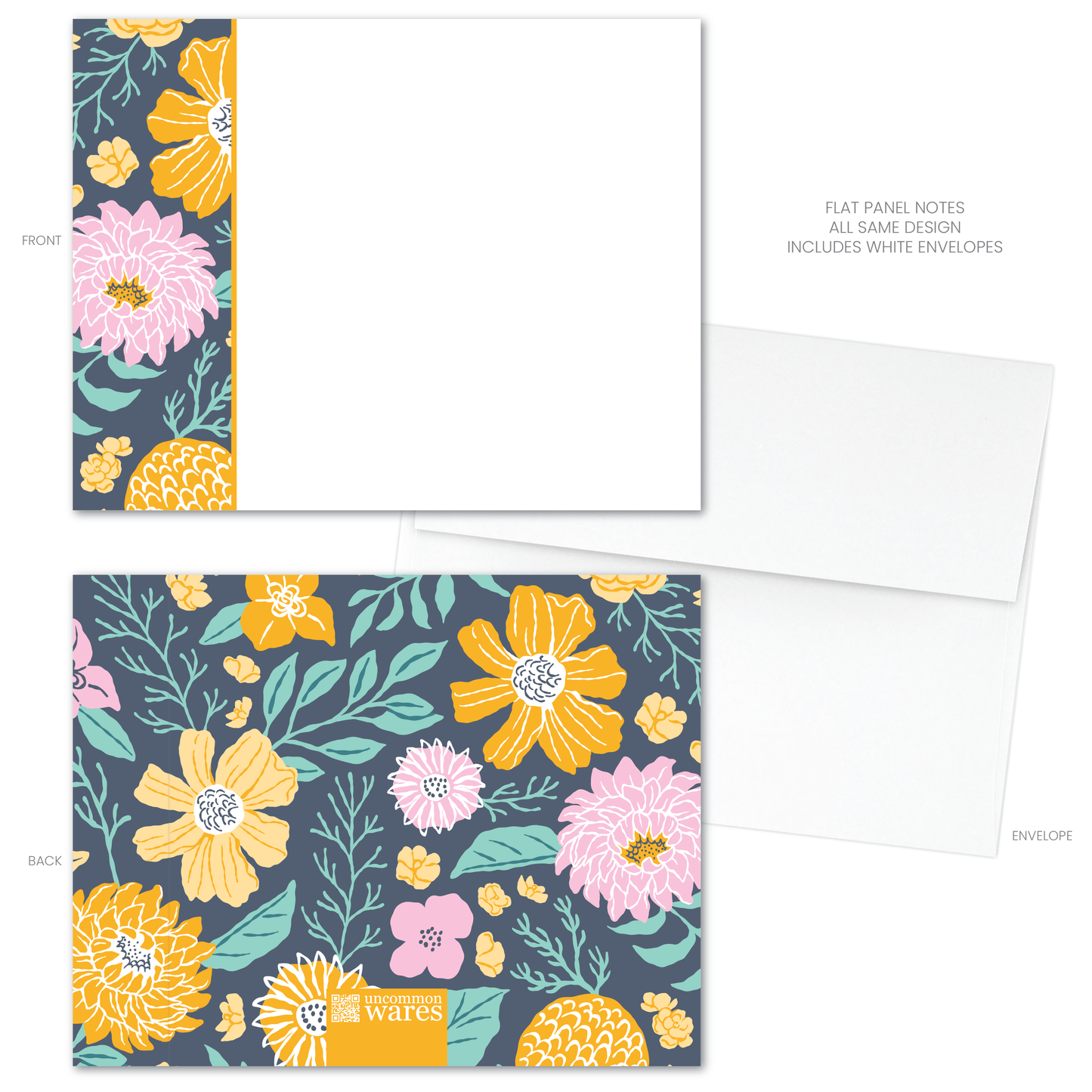 May Blooms Panel Note Cards A2