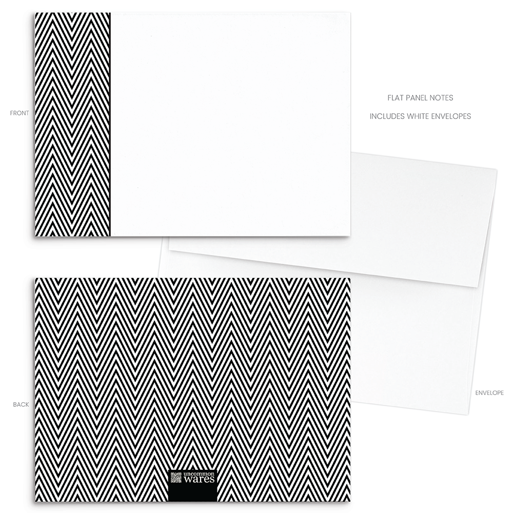 Mod Panel Note Cards A2 - "Rhodes" - Black and White